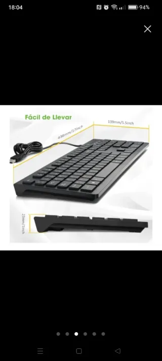Teclado de ordenador negro