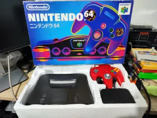 Nintendo 64 Nera Giapponese + Controller Rosso