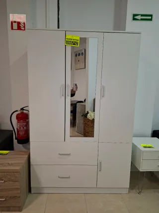 Armario 3 puertas blanco con espejo NUEVO outlet