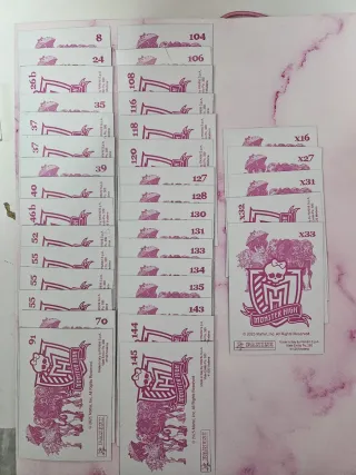 Cromos Panini Monster high (leer descripción)