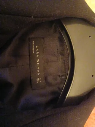 Abrigo Zara azul marino Doble Botonadura