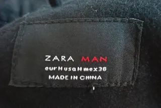 Chaqueta Lana Zara Negra