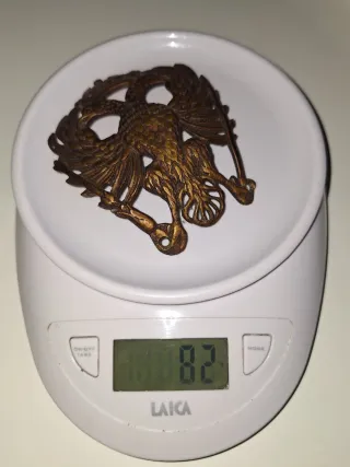 Aplique latón águila yugo flecha antiguo