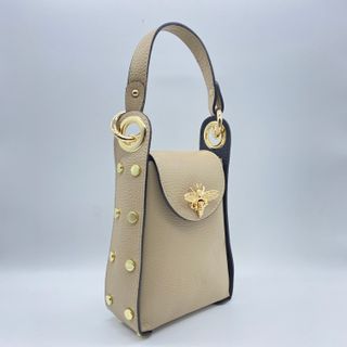 Bolso de piel auténtica con detalle de abeja 0310