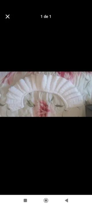 Ahuecador volante fallera blanco niña 8 años