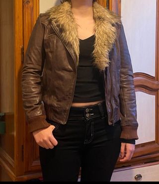 Chaqueta de cuero ovina