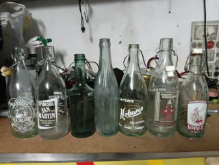 Lote 6 sifones antiguos de vidrio 12 euros unidad