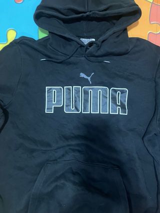 Sudadera Puma Negra con Logo