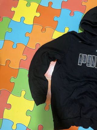 Sudadera Puma Negra con Logo