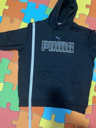 Sudadera Puma Negra con Logo
