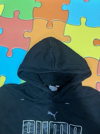 Sudadera Puma Negra con Logo