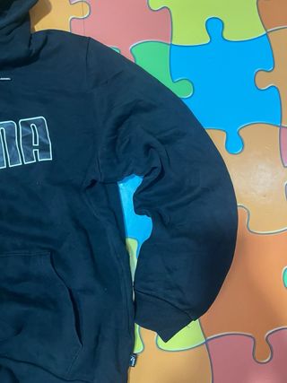 Sudadera Puma Negra con Logo