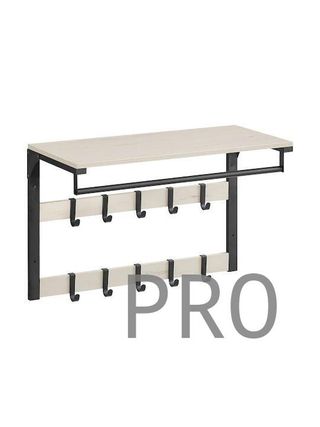 VASAGLE LCR101W03 Perchero de Pared, Perchero Colgante con 10 Ganchos.