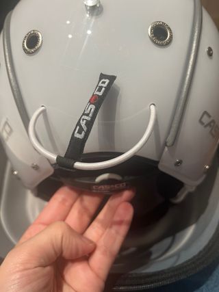 Casco de esquí blanco para mujer