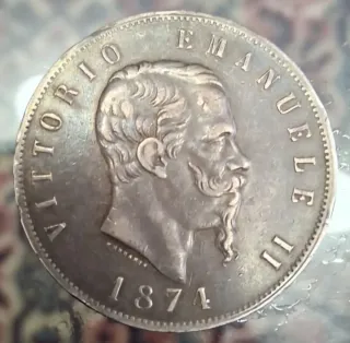 5 Lire (Scudo) Regno d'Italia 1874