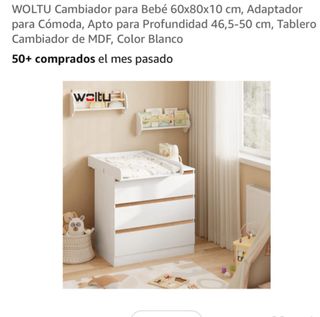 Cambiador para bebé adaptable a cómoda