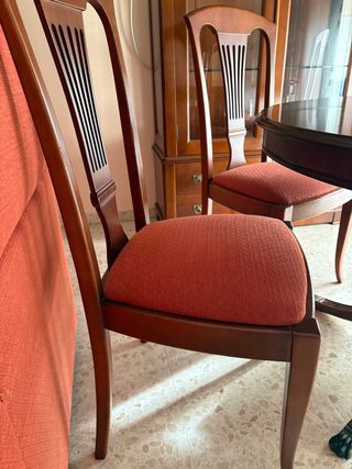 Conjunto 4 sillas caoba