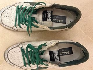 Golden Goose Hombre Blanco Verde