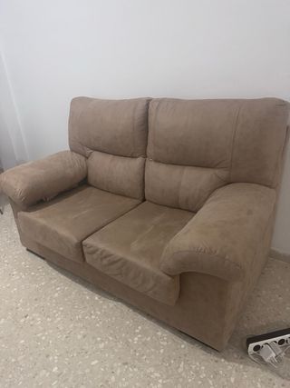 Sofá 2 plazas beige