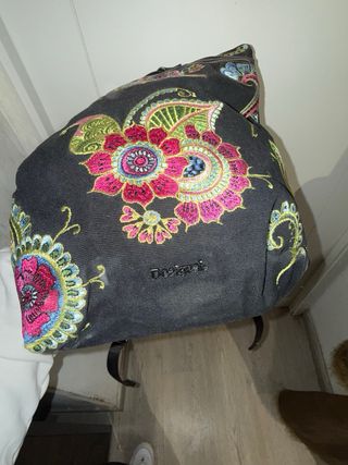 Mochila Desigual Negra Multicolor