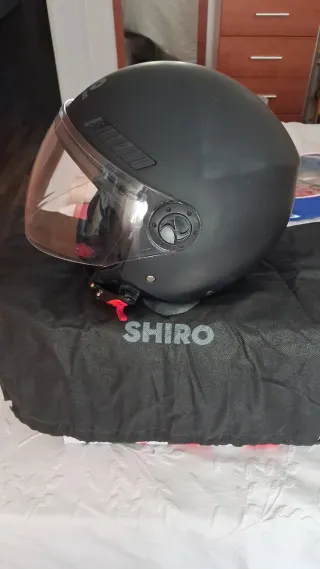 Casco Moto Scooter Negro SHIRO