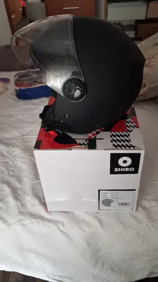 Casco Moto Scooter Negro SHIRO