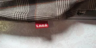 Bolso Laga cuadros verde y marrón