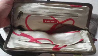 Bolso Laga cuadros verde y marrón