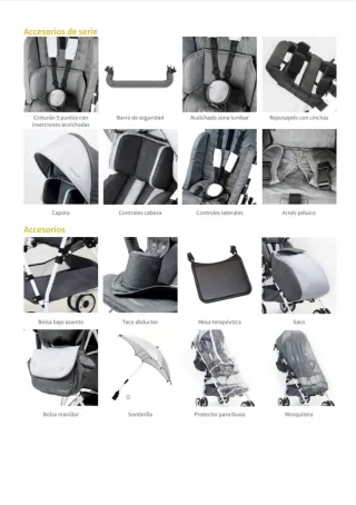 Silla de paseo pediátrica ortopedia marca Pegaz