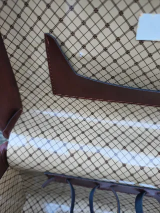 Beauty case nero e marrone con serratura