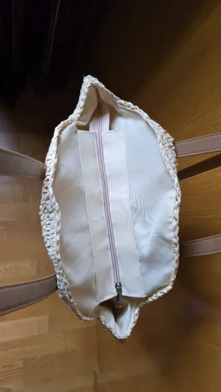 Bolso de playa redondo de rafia 45x40