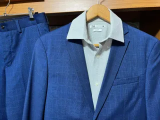 Traje Jack & Jones T.46 Azul Cuadros