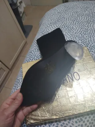 Botas Tulip tacón transparente negras