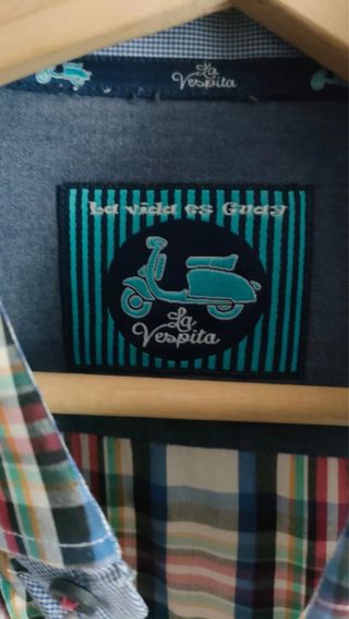 Camisa La Vespita cuadros hombre