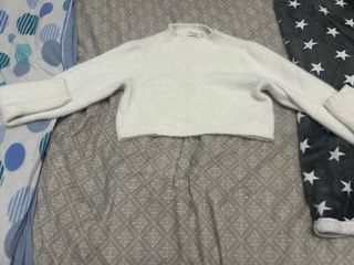 Jersey Bershka Crop Top Blanco