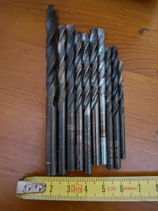 Set 10 punte trapano varie misure