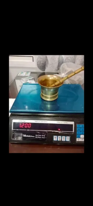 Antiguo Mortero Almirez Bronce