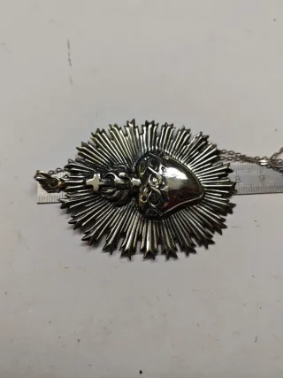 Collana Sacro Cuore di Gesù Grande Argento