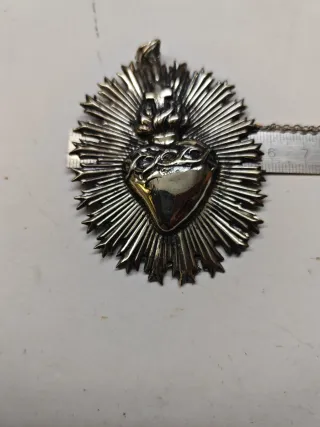 Collana Sacro Cuore di Gesù Grande Argento
