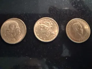 3 Monedas de Oro 25g