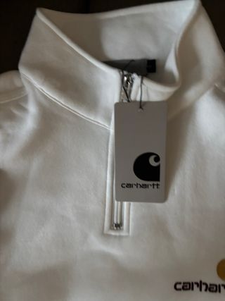 Sudadera Carhartt blanca con cremallera