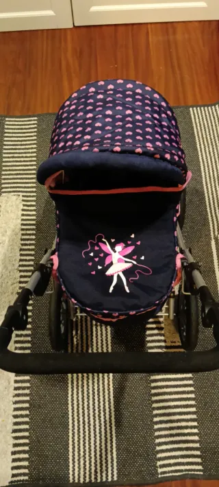 Passeggino per bambole rosa e blu