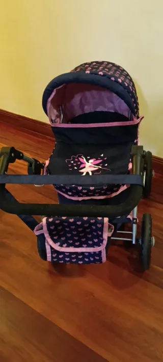 Passeggino per bambole rosa e blu