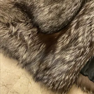 Abrigo de zorro plateado