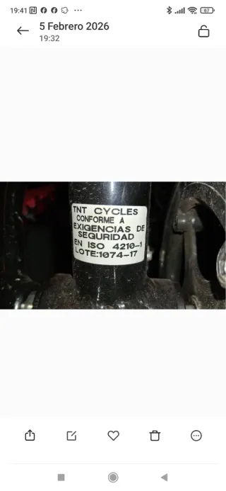 Bicicleta Moma Plegable Negra