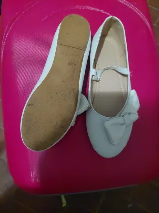 Ballerine bianche con fiocco taglia 34