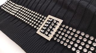 Jersey cuello alto mujer negro