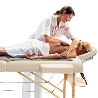 Camilla para masajes de 3 zonas, beige