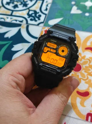 Reloj Casio Tide Graph Negro