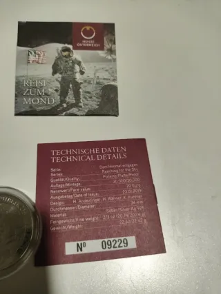 Moneda 20 Euro Plata El Sueño de Volar